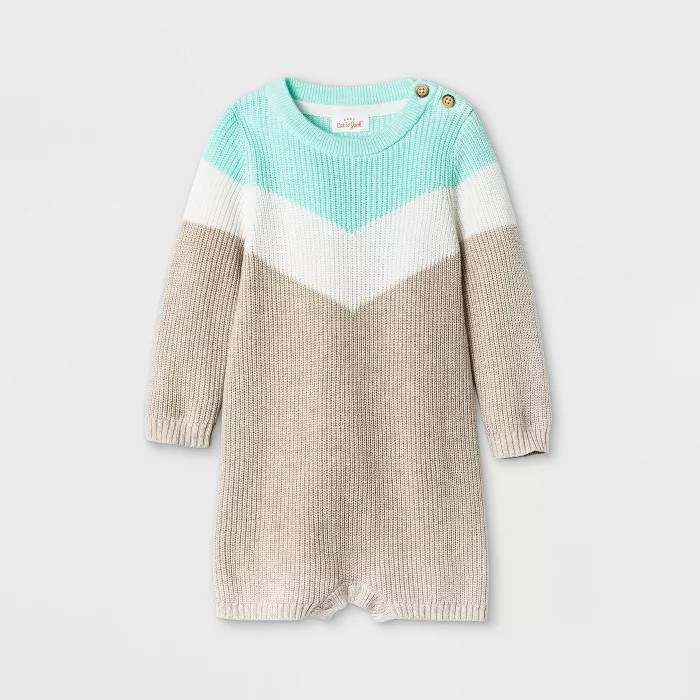 Baby Boys' Chevron Sweater Romper - Cat & Jack™ | Target
