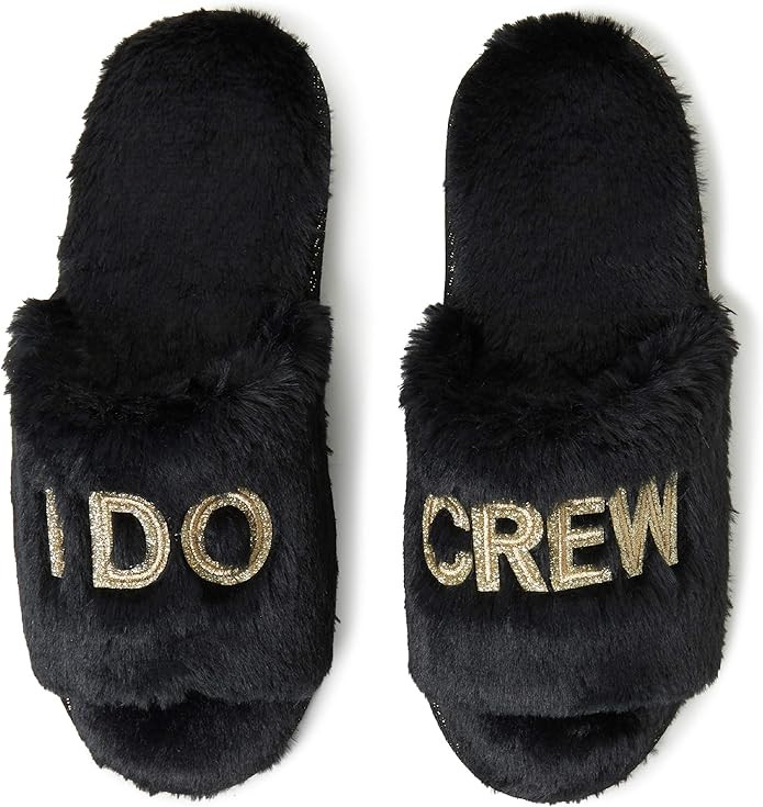 Dearfoams Women's Bridal I Do & I Do Crew Giftable Slide Slipper | Amazon (US)