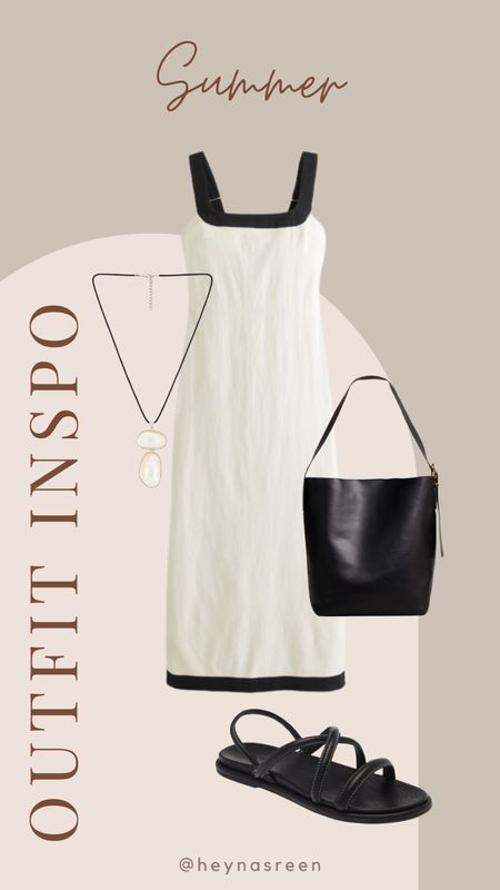 Summer outfit idea: linen. This dress is gorgeous! I love these black accessories 🖤

#LTKFindsUnder100 #LTKSeasonal #LTKStyleTip