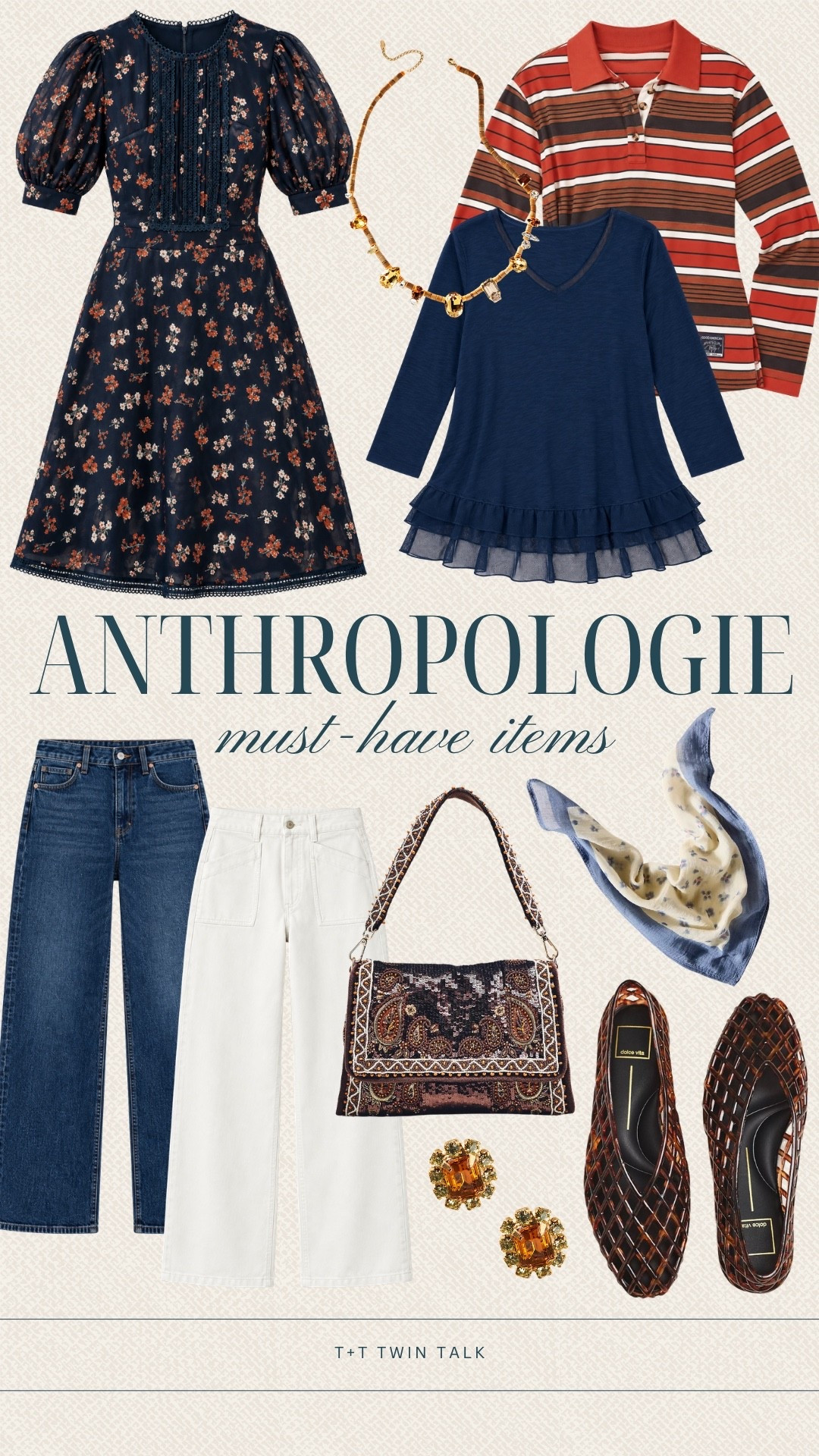 We’re loving these Anthropologie must-have pieces for fall, from the floral dresses and classic denim to the rich brown accessories. The mix of navy, rust, cream, and chocolate brown makes these pieces so easy to style together or wear on their own. These would be perfect for fall brunches, shopping days, date nights, or weekend plans.

#LTKSeasonal #LTKOver40 #LTKMidsize