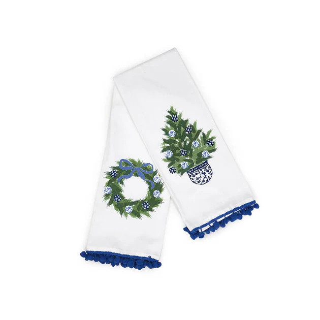 Grand Millennial Holiday Dish Towel Set | Cailini Coastal