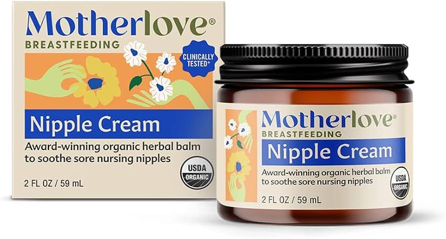 Motherlove Nipple Cream (2 oz) Organic Lanolin-Free Nipple Balm for Breastfeeding—Benefits Nurs... | Amazon (US)