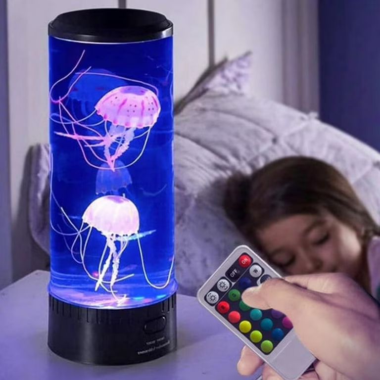 Remote Control Jellyfish Lamp Electric Jellyfish Lava Lamp Adults Jellyfish Tank Table Lamp Color... | Walmart (US)