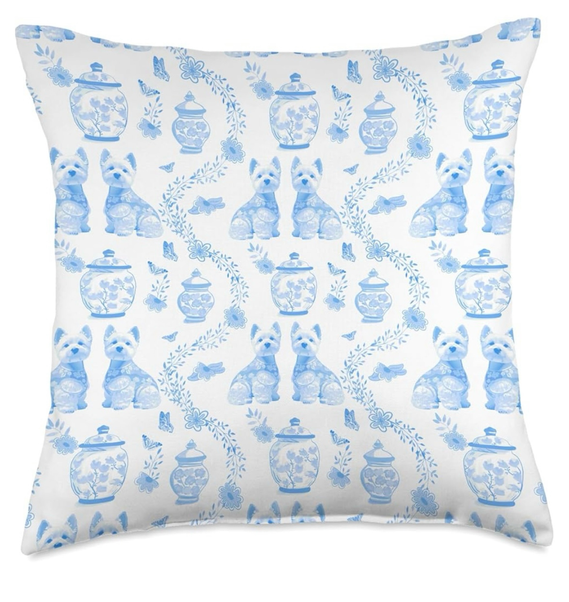 I shared a blue and white Westie toile pillow cover yesterday / here’s another Westie toile - complete with ginger jars. Perfect for the chinoiserie Westie lover - this one is a pillow.
Relinking the other toile as well! 

#LTKHoliday #LTKGiftGuide #LTKSeasonal