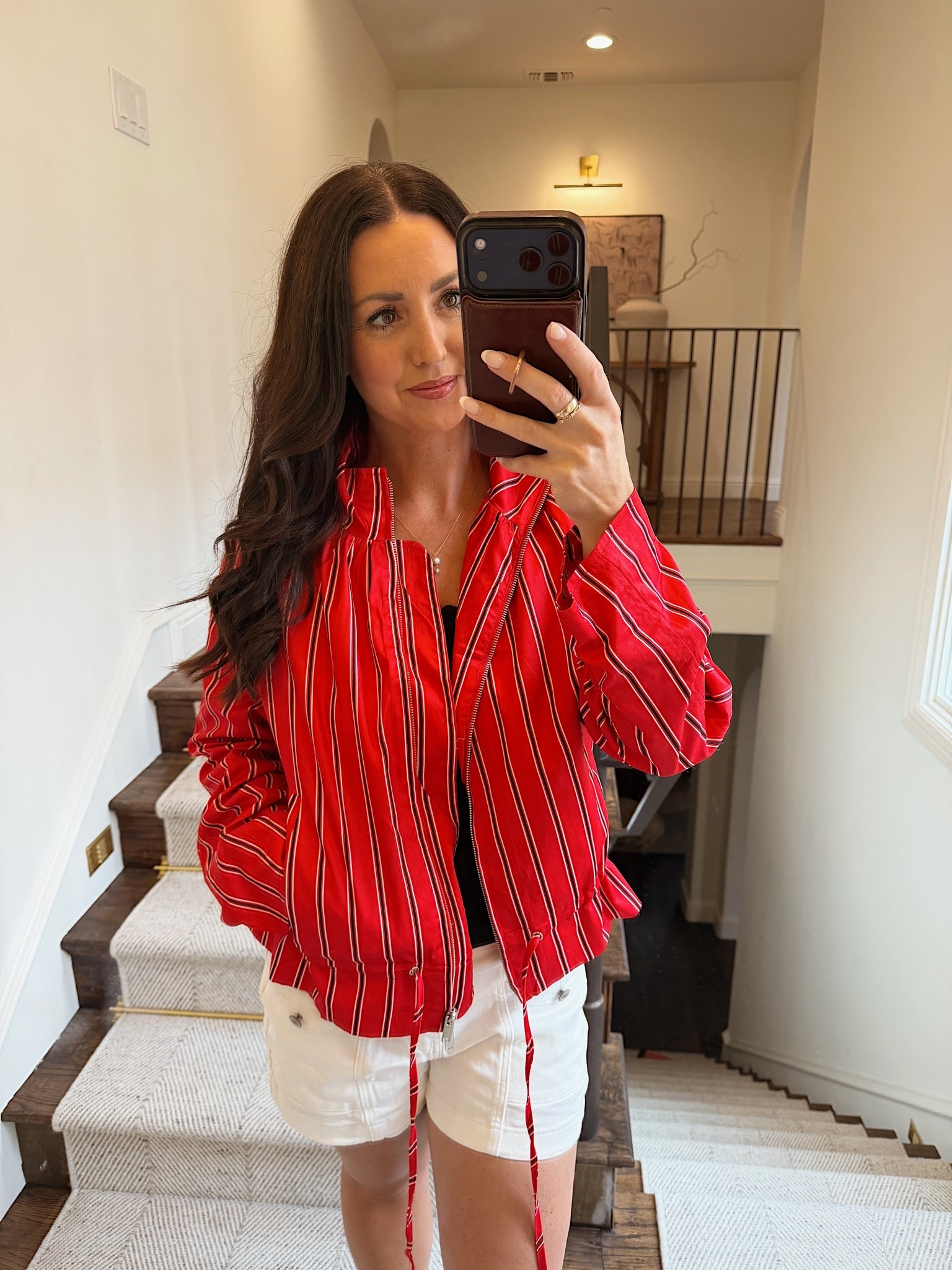 Cute and classy lightweight fall jacket from Amazon! Cute striped and puckered seams. Really sweet and feminine.

#LTKSeasonal #LTKOver40 #LTKootd