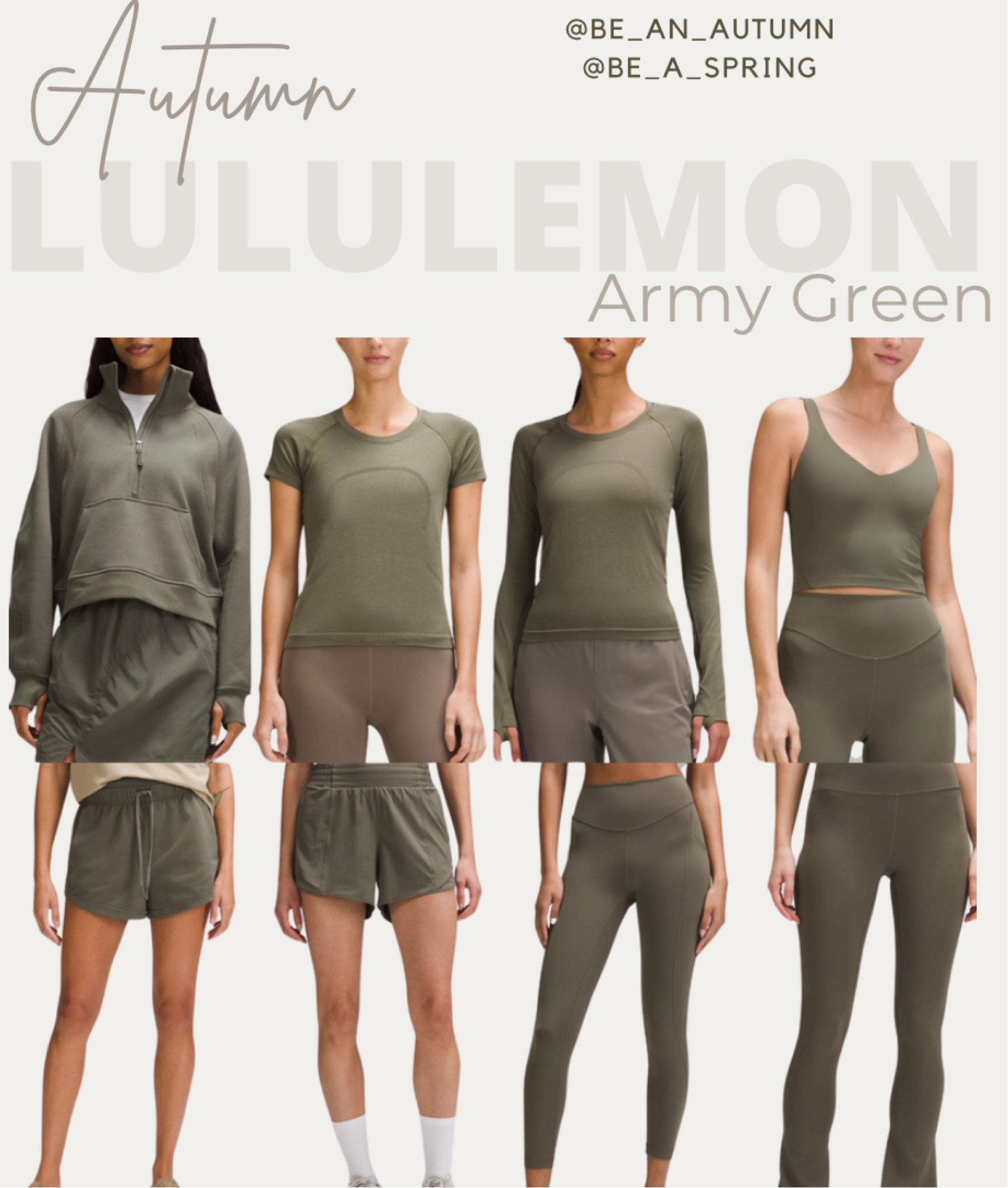 Army Green for autumn / soft autumn

#LTKfitness #LTKSeasonal #LTKmidsize