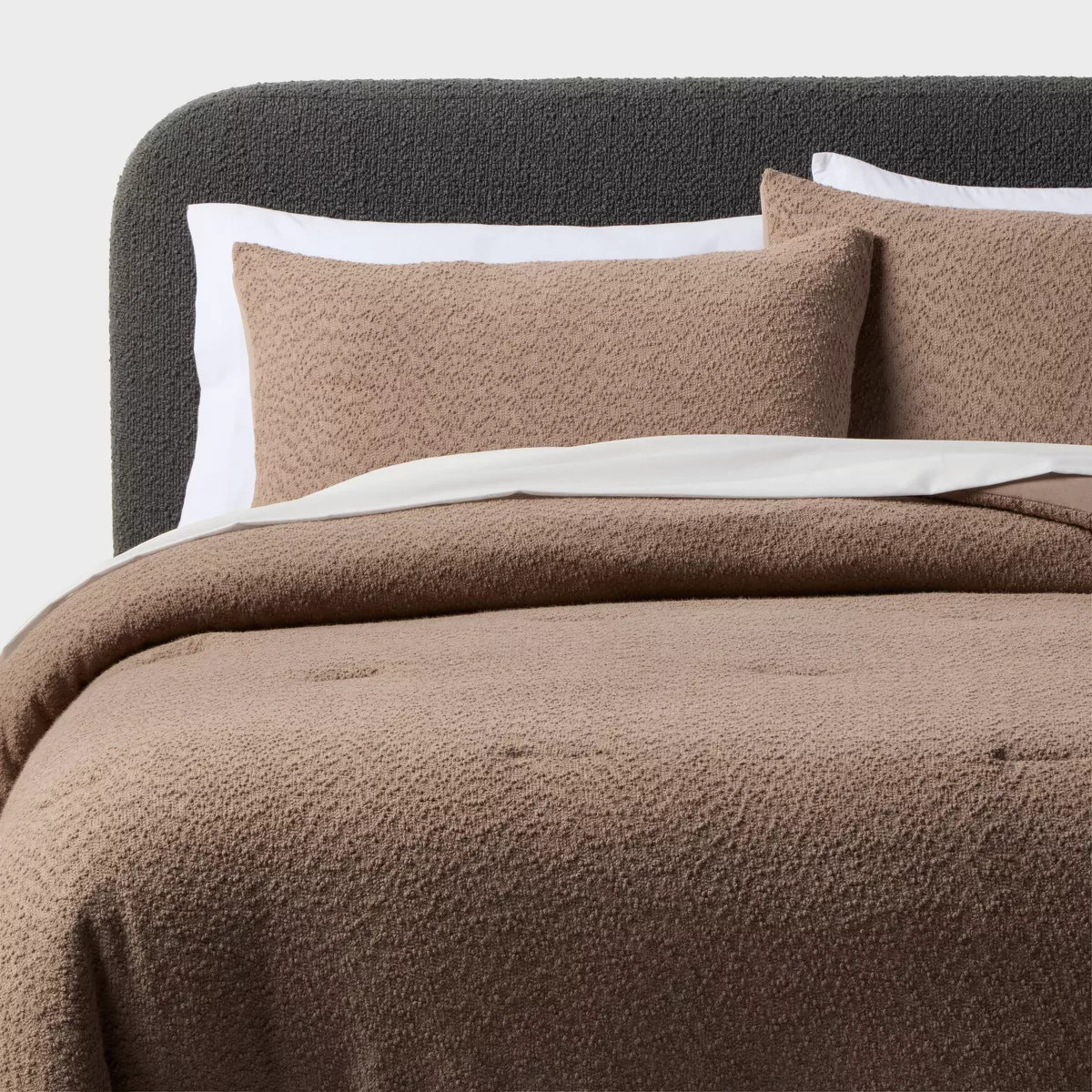King Boucle Comforter Set Brown - Threshold™ | Target
