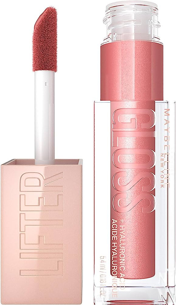 Maybelline New York Lifter Gloss, Hydrating Lip Gloss with Hyaluronic Acid, High Shine for Plumpe... | Amazon (US)