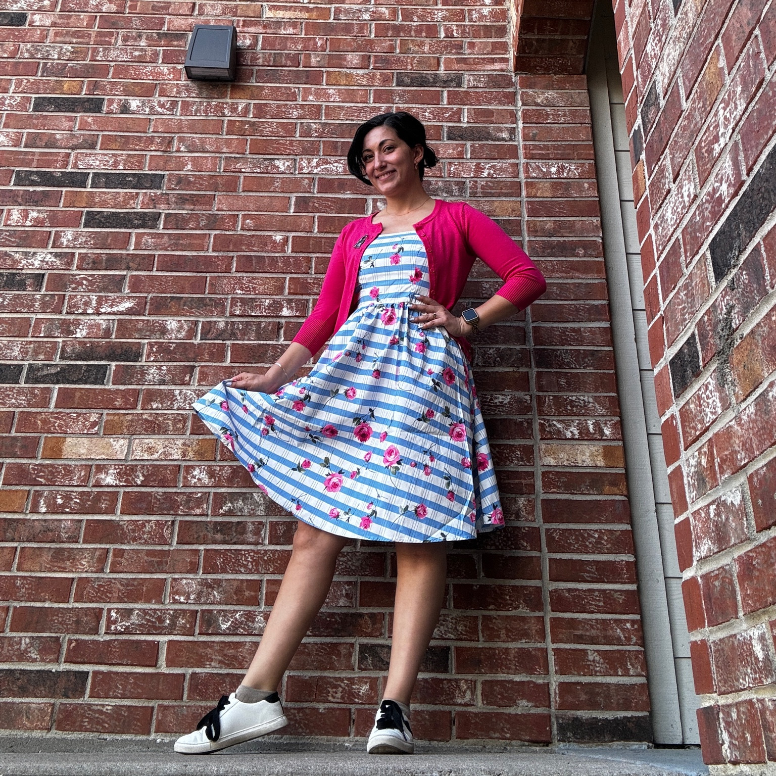 "This dress is one of those effortless vintage styles that instantly elevates your look. Just throw it on, add a matching cardigan, and voila! You're instantly polished and put together. 🩵🩷

The timeless silhouette and classic details make it a go-to choice for any occasion. Embrace the nostalgia and let your style shine! 🩷🩵

 #EffortlessVintage #PolishedPerfection #ClassicCharm #EffortlesslyStylish #vintagestyle #vintageinspired #1950sstyle #1950ssilhouette

#LTKfindsunder50 #LTKSeasonal