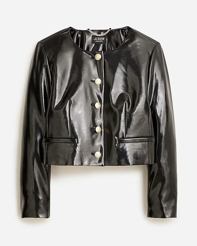 Collection Louisa lady jacket in faux patent leather | J.Crew US