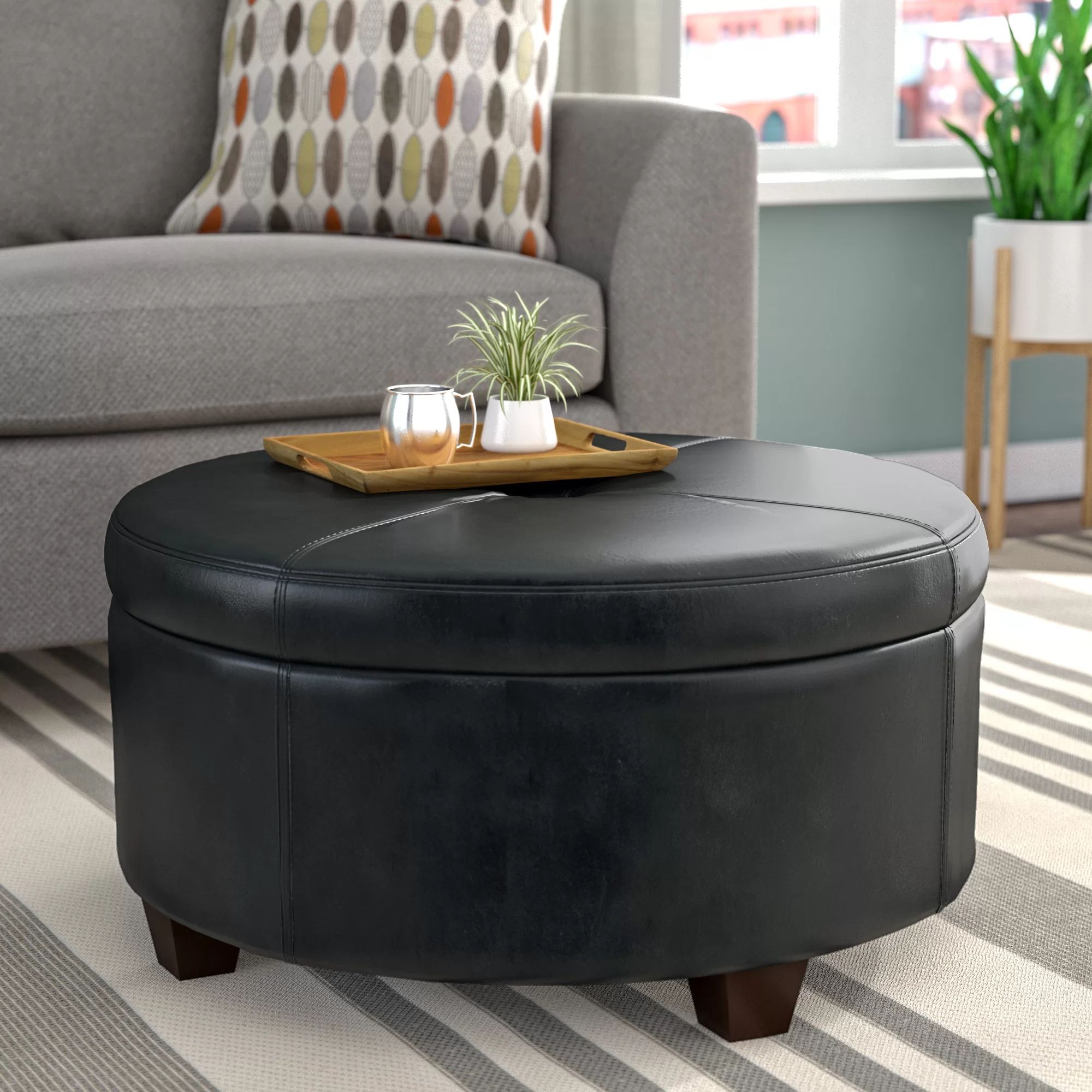 Baller Faux Leather Ottoman | Wayfair North America