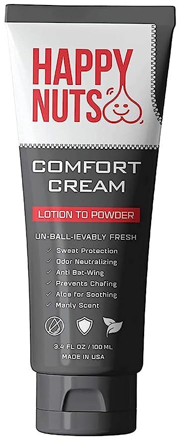 Happy Nuts Comfort Cream Ball Deodorant For Men | Anti-Chafing, Sweat Defense & Odor Control | Amazon (US)