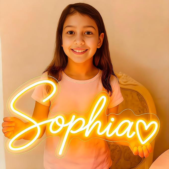 Custom Neon Sign, Personalized Name Light Up Sign for Wall Decor, Bedroom, Wedding, Birthday, Chr... | Amazon (US)