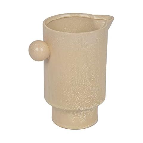 Creative Co-Op Modern Small Stoneware Pitcher or Vase, Beige 16 oz. | Amazon (US)