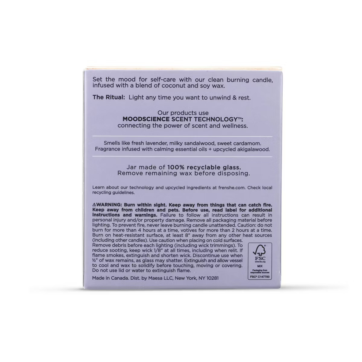 Being Frenshe Reset Candle with Essential Oils to Calm & Relax - Lavender Cloud - 7oz | Target