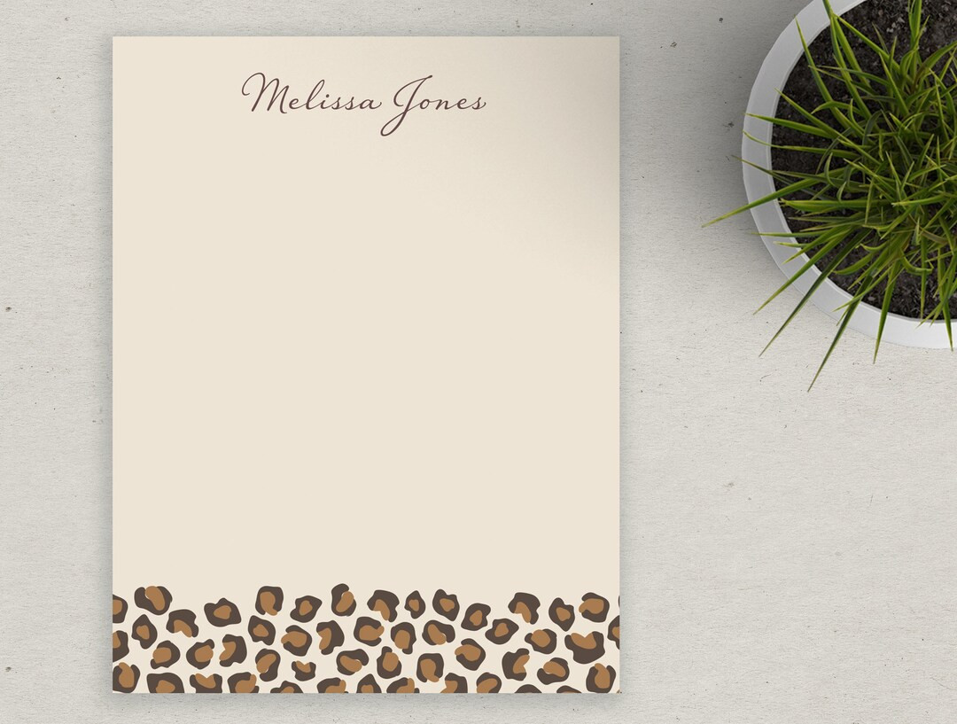 Personalized Notepad Leopard Print | Etsy (US)