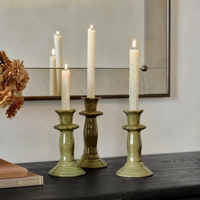 Dara Floral Taper Holder | Magnolia