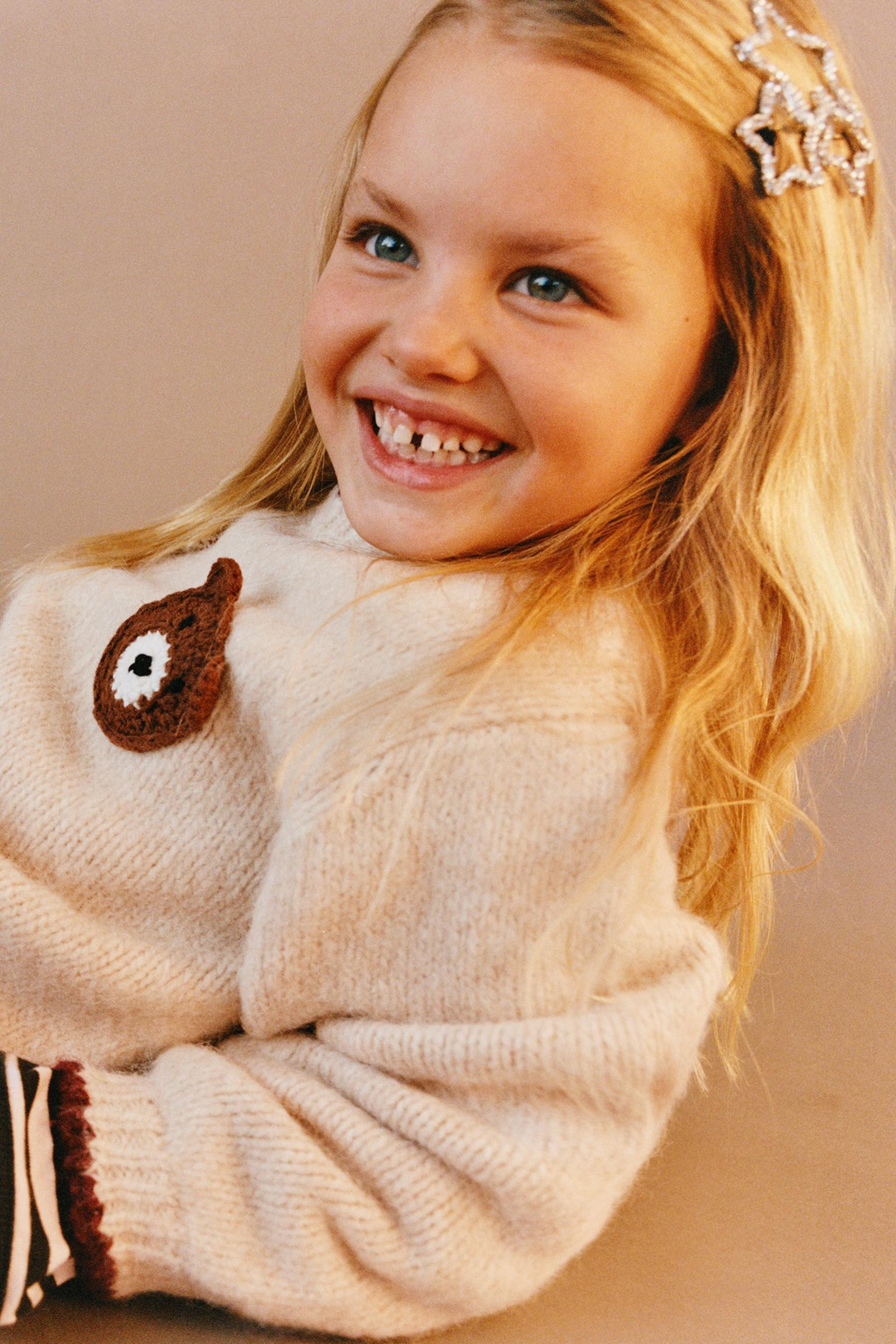 CROCHET PATCH KNIT JUMPER | Zara US