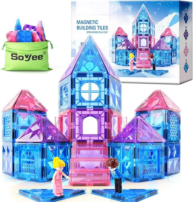 Soyee Diamond Magnetic Building Blocks - Princess Toys for 3-8 Year Old Girls & Boys - 3 4 5 6 Ye... | Amazon (US)