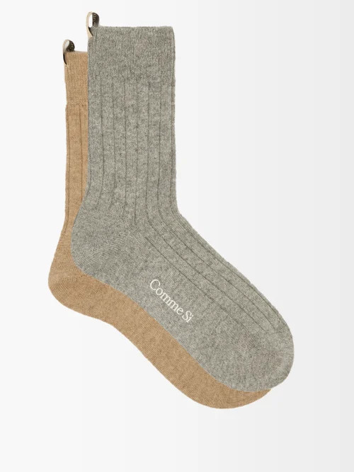 Comme Si - The Cashmere Duo Set Of Socks - Womens - Multi | Matches (US)