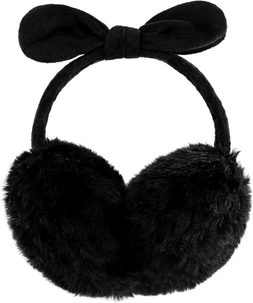 POXIMI Women Winter Earmuffs Girl Ski Adjustable Ear Covers for Cute Bow Ear Warmer Outdoor Earmu... | Amazon (US)