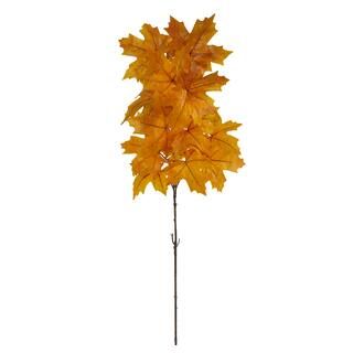 38" Yellow Autumn Maple Leaf Stem, 6ct. | Michaels Stores