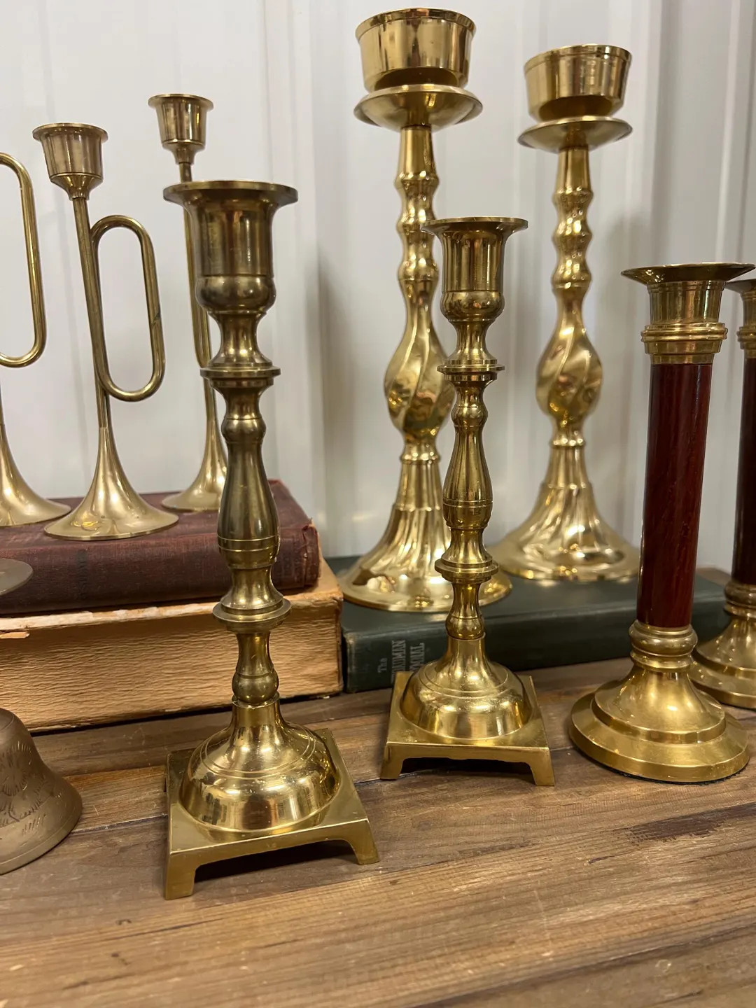 Assorted Vintage Brass Candlestick Holders - Mix & Match Taper Candle Holders | Etsy (US)
