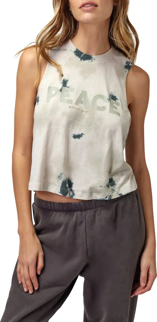 Spiritual Gangster Peace Tie Dye Graphic Crop Tank | Nordstrom | Nordstrom