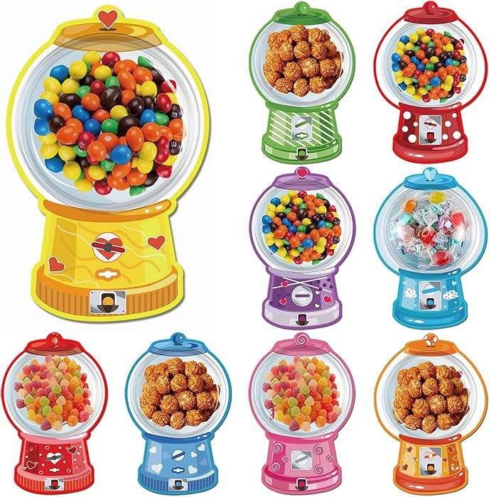 JNYVE Valentines Cards for Kids Classroom: 36 Pack Valentines Day Cards with Bubble Gum Machine D... | Amazon (US)
