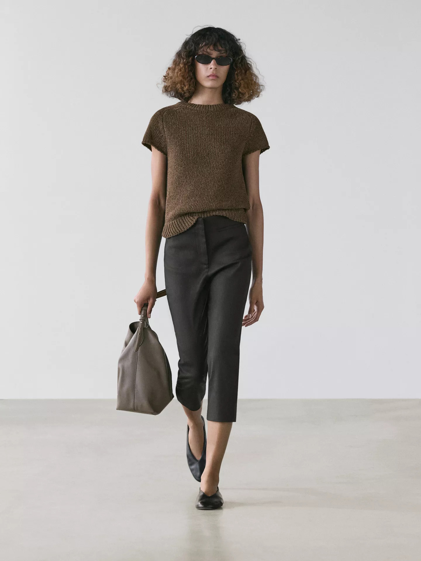 Linen blend capris | Massimo Dutti UK