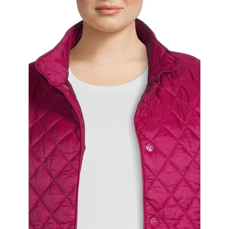 Time and Tru Women's and Plus Quilted Barn Coat | Walmart (US)