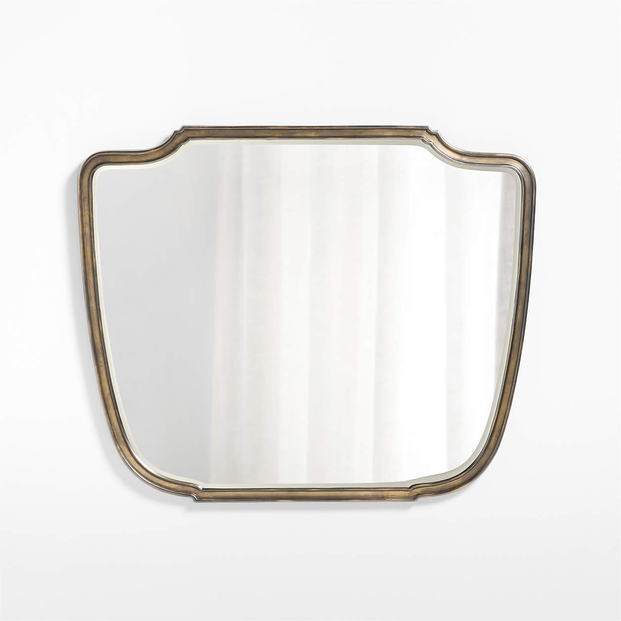 Capriano Antique Bronze Metal Mantel Wall Mirror 50"x41" + Reviews | Crate & Barrel | Crate & Barrel