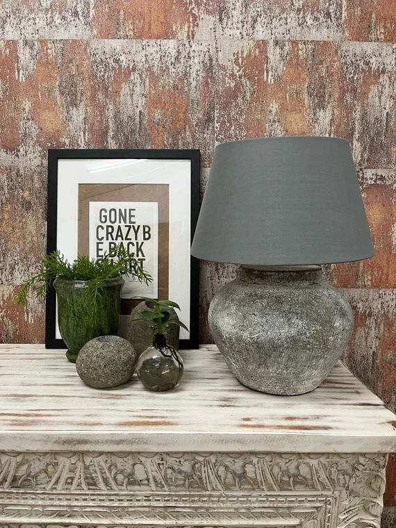 Mini Stone Lamp Base in Grey Tones | Etsy UK | Etsy (UK)