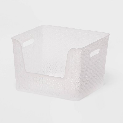 Y-Weave Easy Access Storage Bin Translucent - Brightroom™: Portable Nesting Bin, Polypropylene, 13 Volume | Target