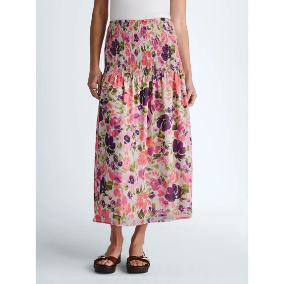 Scoop Women’s and Women’s Plus Smocked Maxi Skirt, Sizes XS-4X | Walmart (US)
