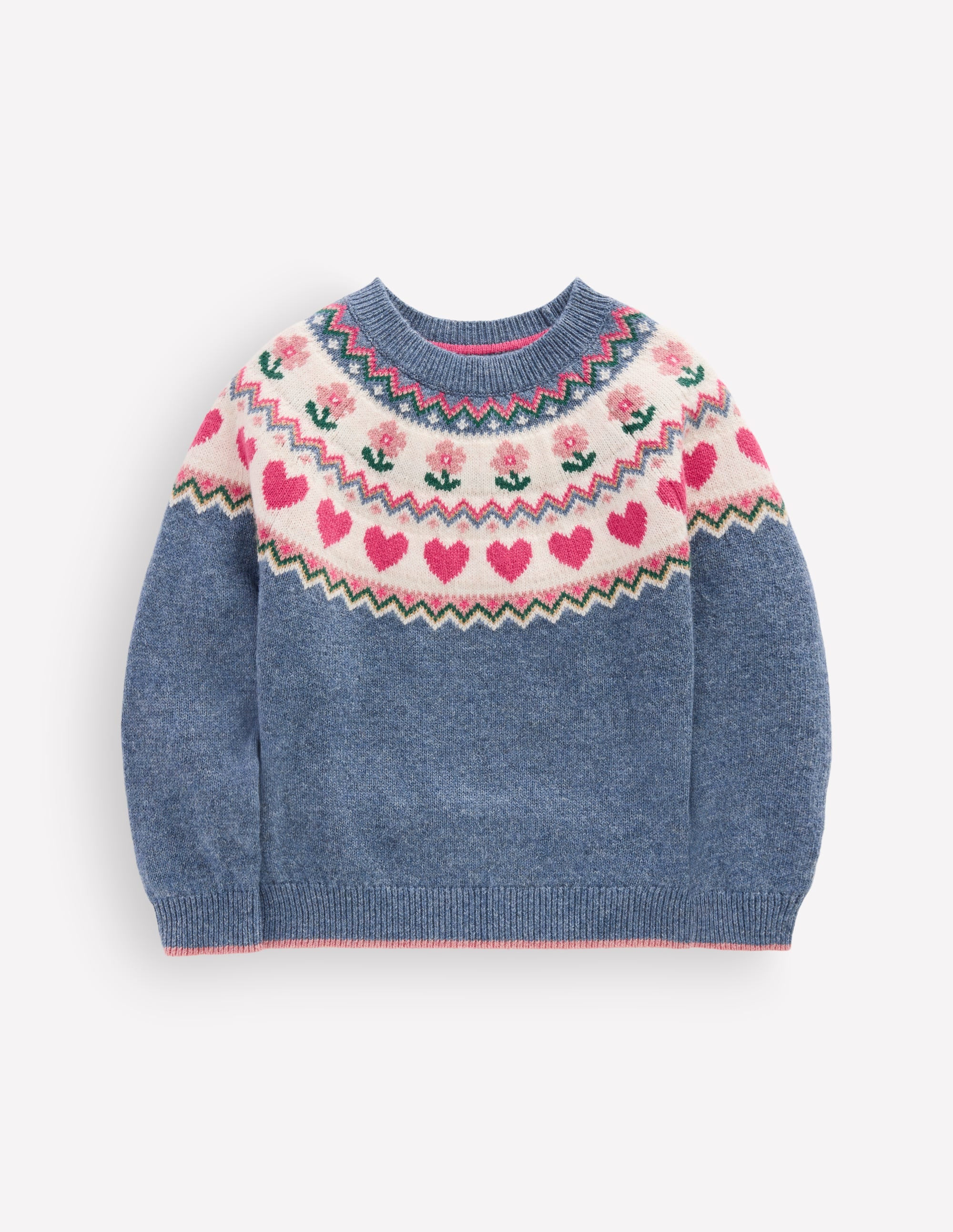 Eleanor Fair Isle Sweater-Bluejay Marl | Boden (US)