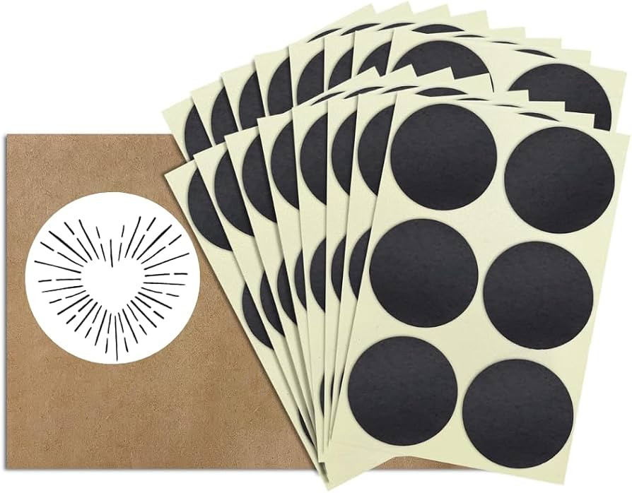 1' Circle Match Striker Stickers 100 Pre-Cut Pieces | Charcoal Match Strike Paper with Adhesive f... | Amazon (US)