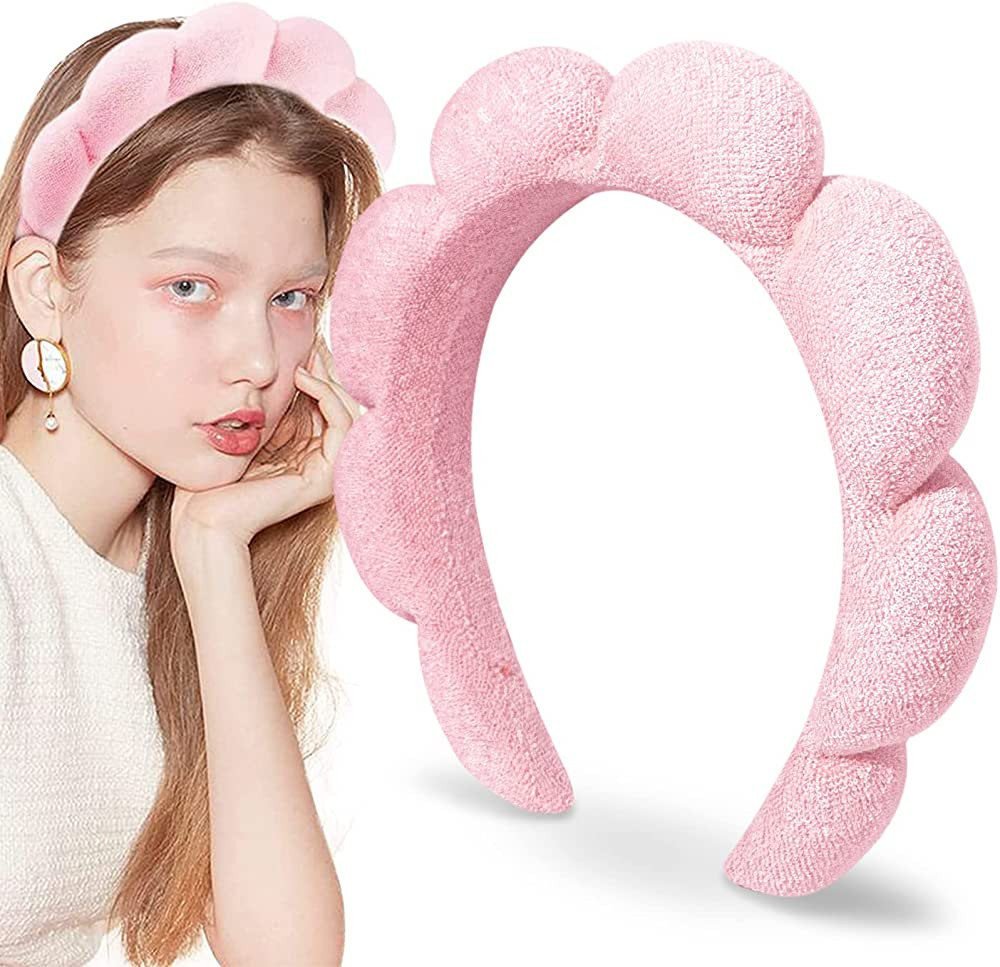 PASNOWFU Sponge Spa Headband For Women, Big Spa Hairband For Washing Face, Face Skincare Makeup H... | Amazon (US)