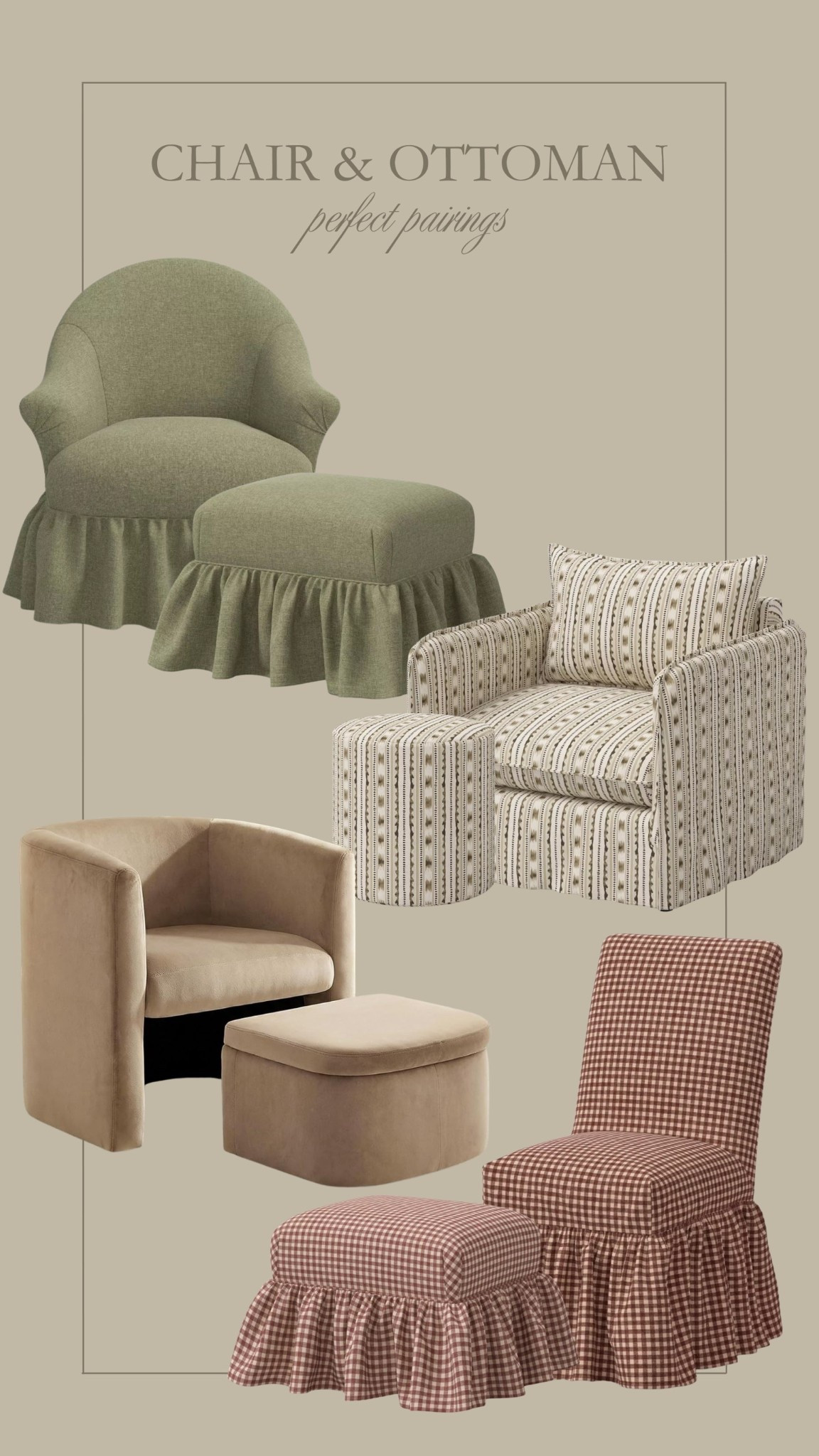 Accent chair and ottoman pairings 😍 I absolutely love these matching sets! 

#LTKHome