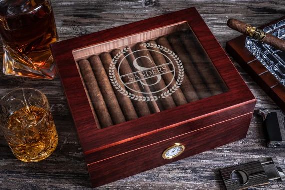 Engraved Glass Top Cigar Humidor  Personalized Humidor Box is | Etsy | Etsy (US)
