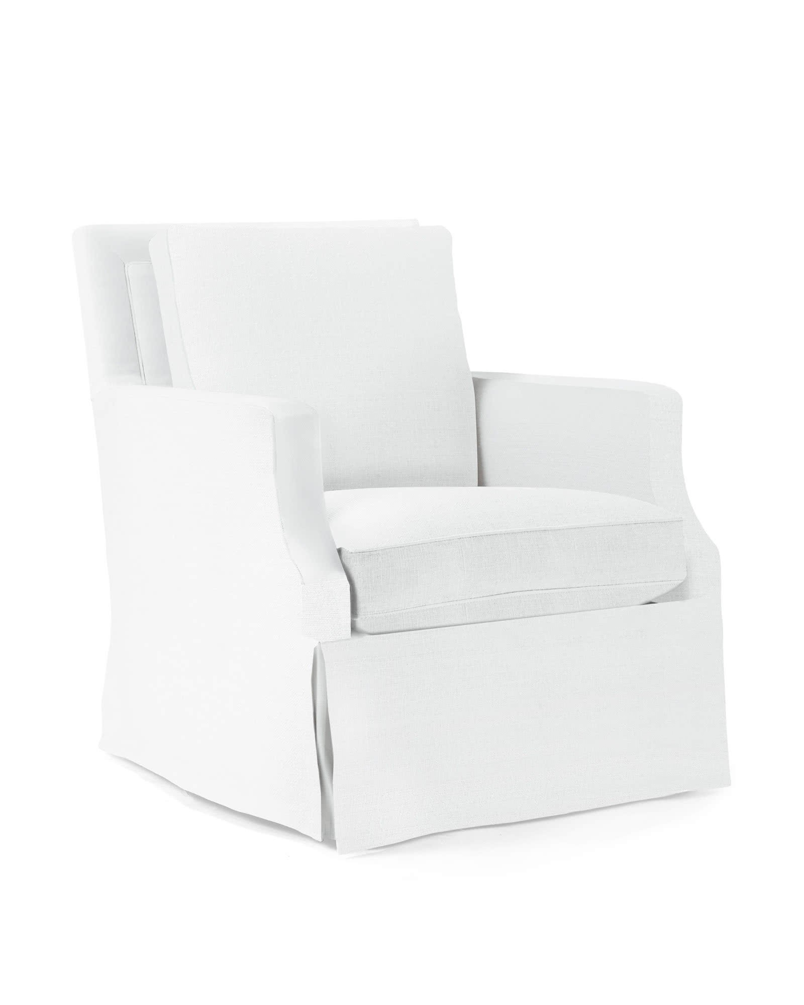 Grady Swivel Chair - Skirted | Serena and Lily