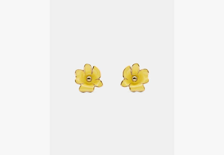Kate Spade Golden Bloom Flower Studs, Yellow | Kate Spade Outlet