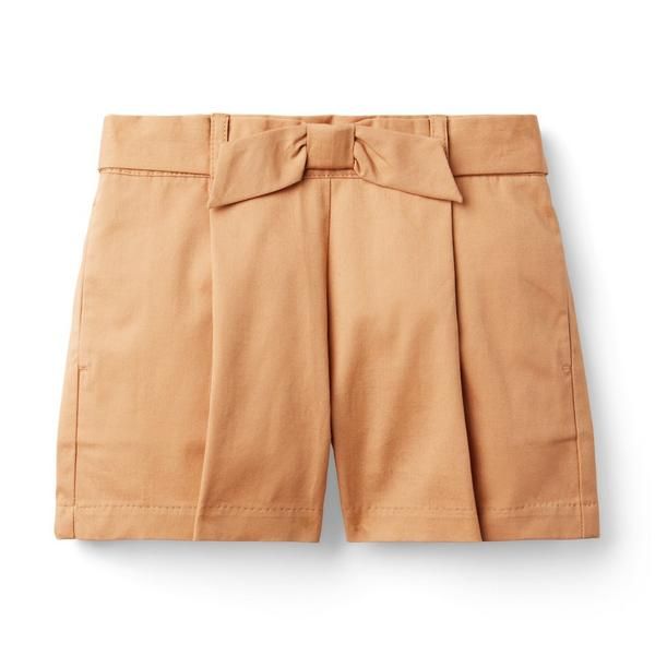 Pull-On Twill Bow Short | Janie and Jack