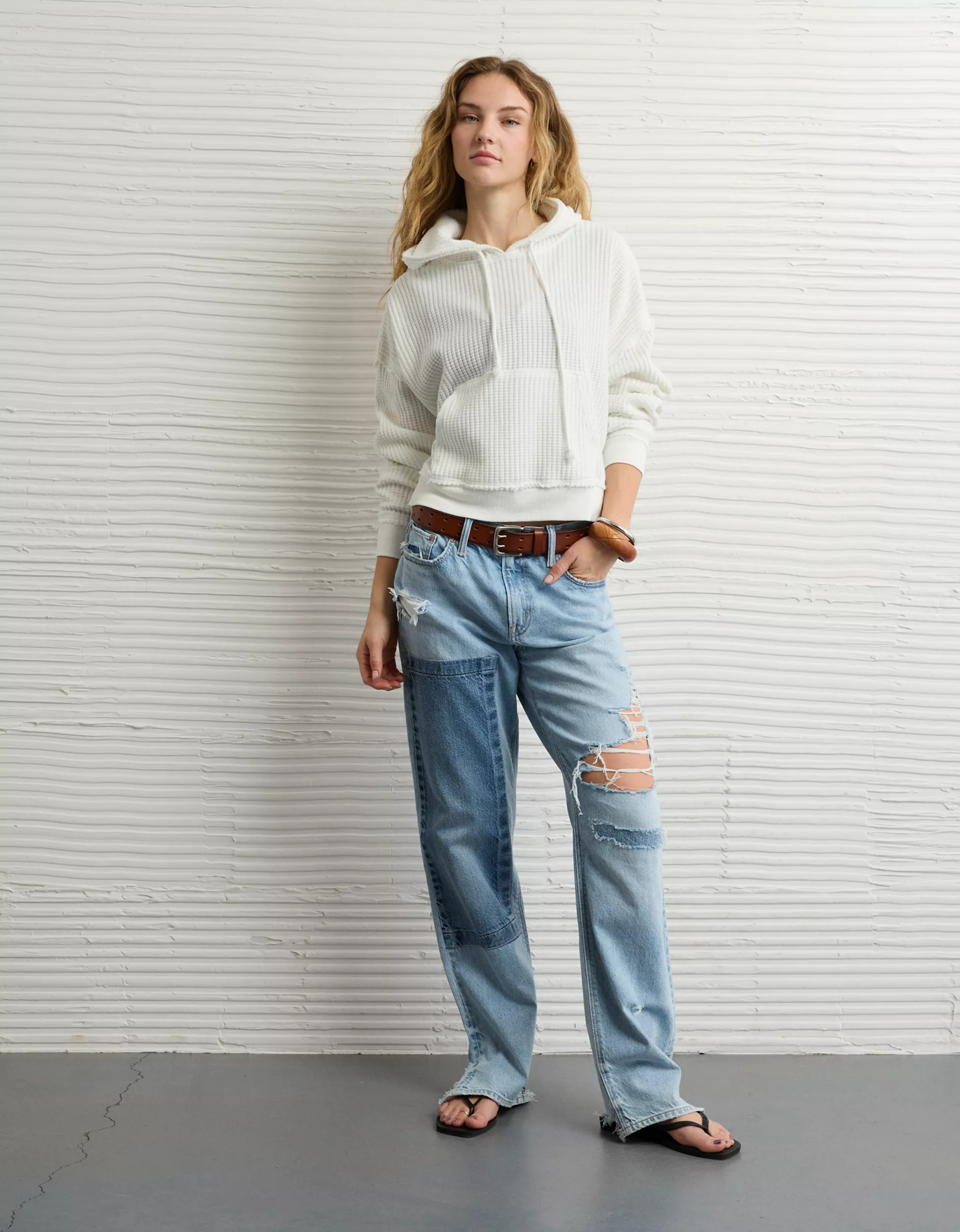 AE Waffle Fleece Hoodie | American Eagle Outfitters (US & CA)