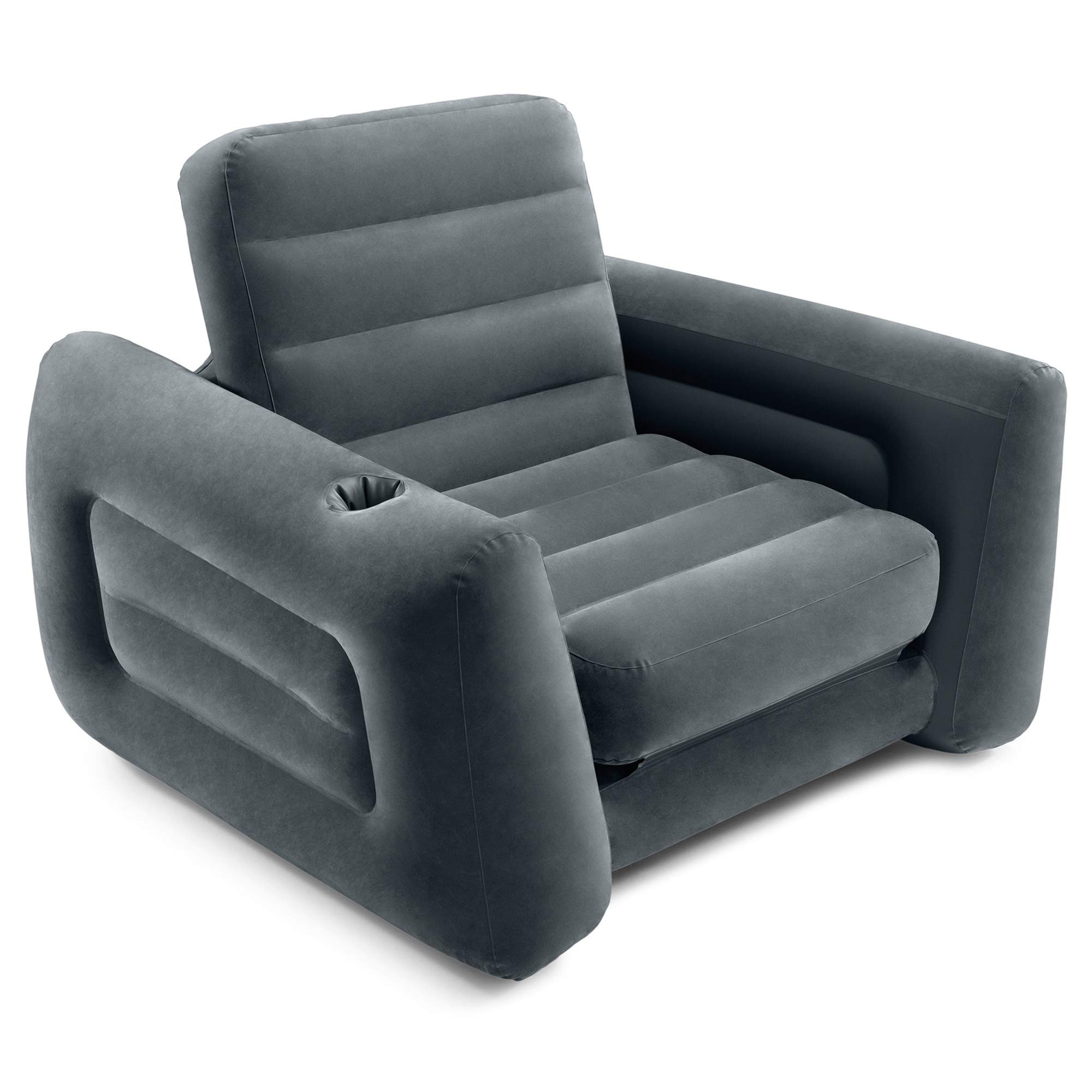 Intex 66551EP Inflatable Pull-Out Chair: Built-in Cupholder – Velvety Surface – 2-in-1 Valve ... | Amazon (US)