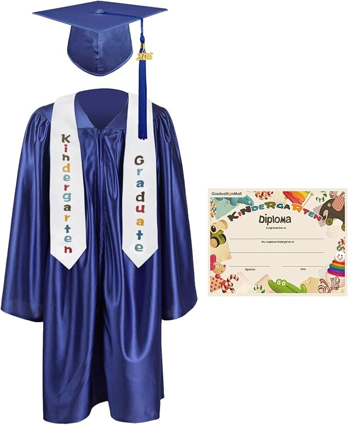 GraduationMall Kindergarten Graduation Cap Gown Stole Package with 2026 Tassel, Certificate | Amazon (US)