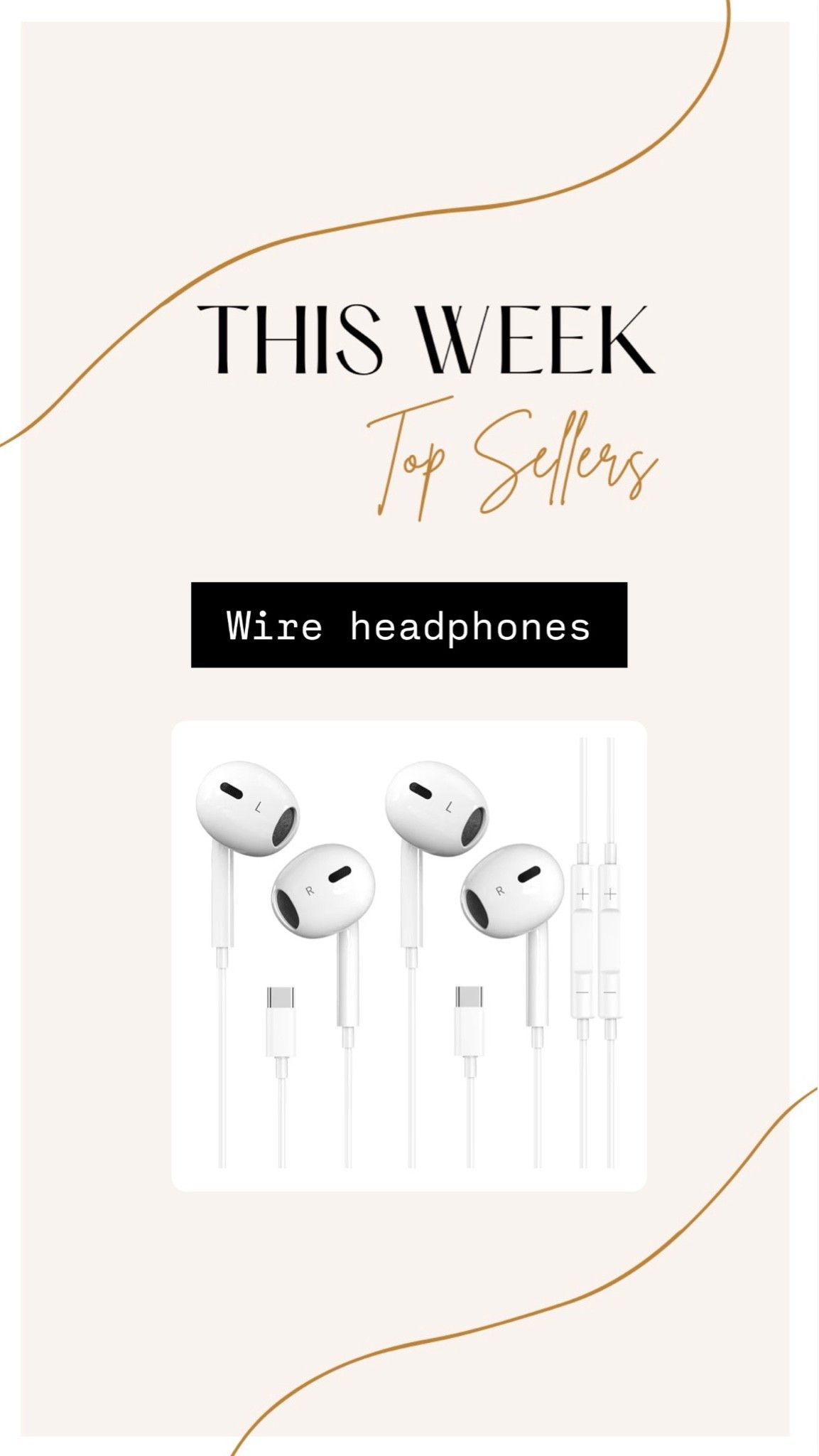Wire headphones were one of our best sellers this week as they’re definitely coming back in style