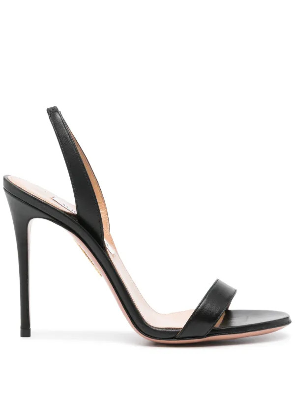 Aquazzura So Nude 85mm Sandals | Black | FARFETCH | Farfetch Global