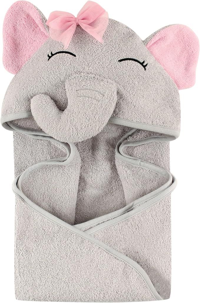 Hudson Baby Cotton Animal Face Hooded Towel | Amazon (US)