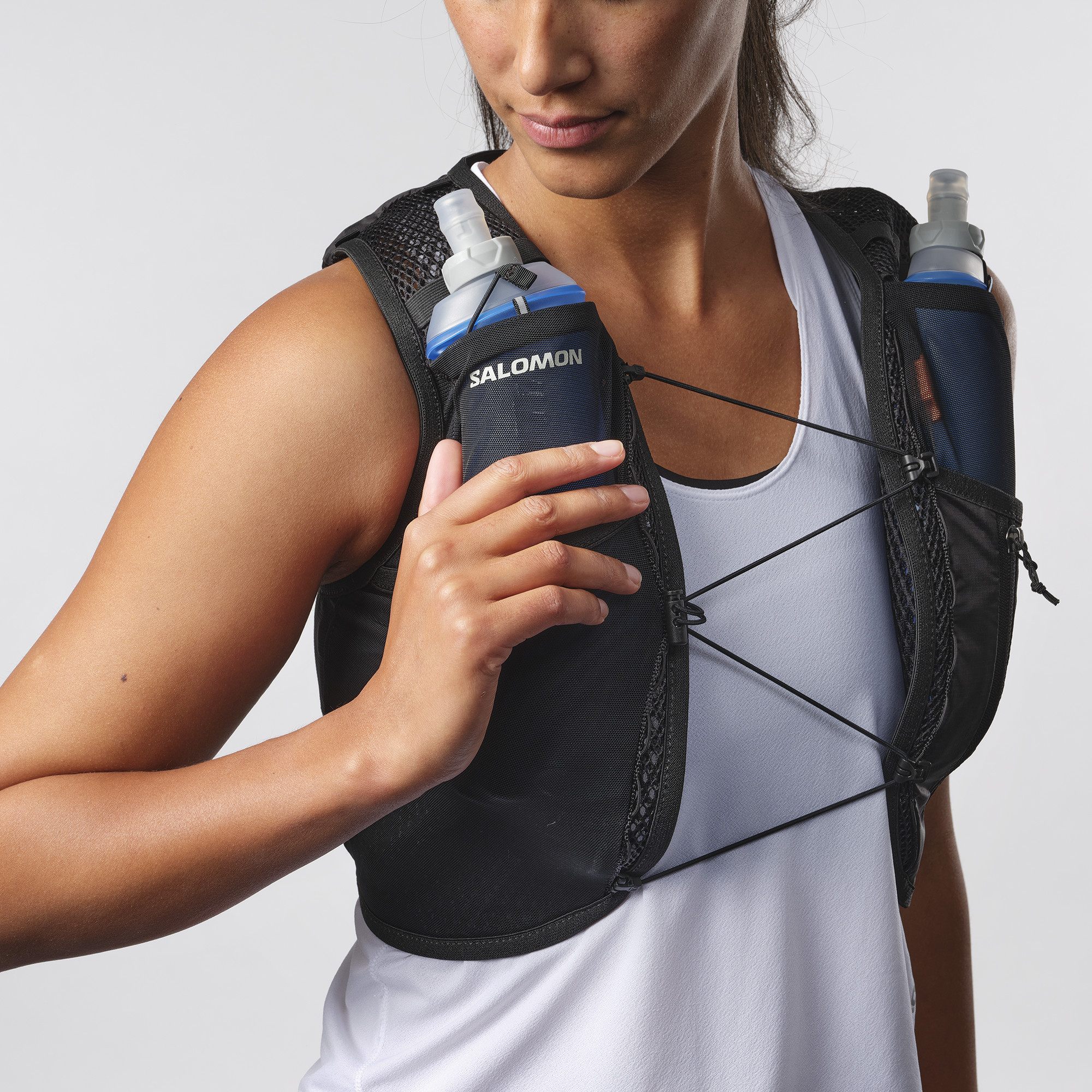 Salomon - Running Packs Active Skin 4 Women SET - XL - Black / Metal | Salomon - US